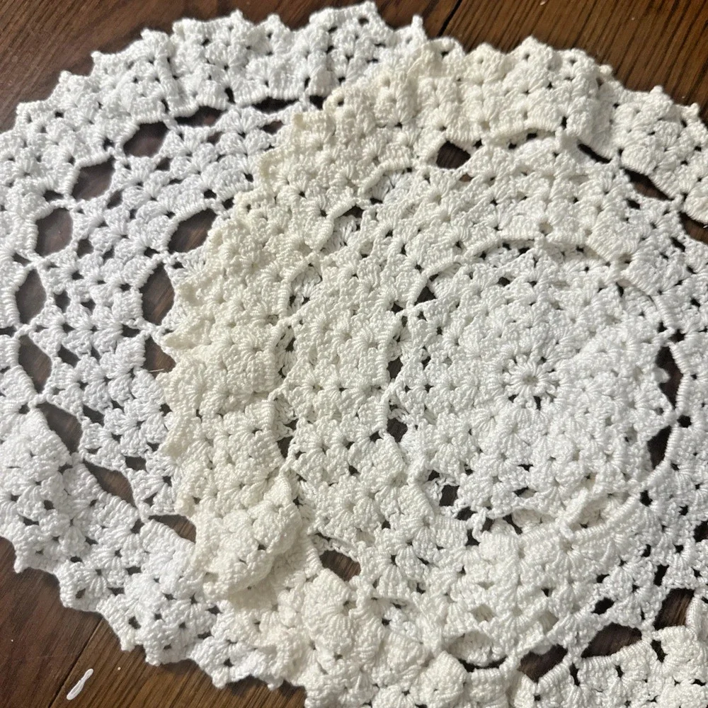 LARGE LOT VINTAGE‎ BATTENBURG LACE, CUT-OUTS AND DOILIES PRICED INDIVIDUALLY
